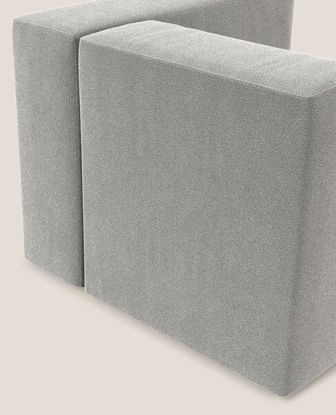 Nettuno modulo angolo/laterale in morbido tessuto bouclè T07 grigio