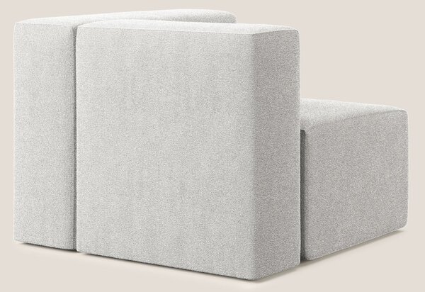Nettuno modulo angolo/laterale in morbido tessuto bouclè T07 grigio
