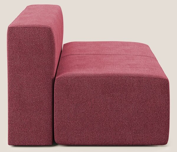 Nettuno modulo centrale maxi in morbido tessuto bouclè T07 rosso