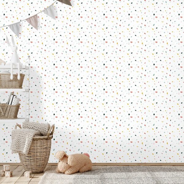 Carta da parati – Pois colorati su sfondo bianco