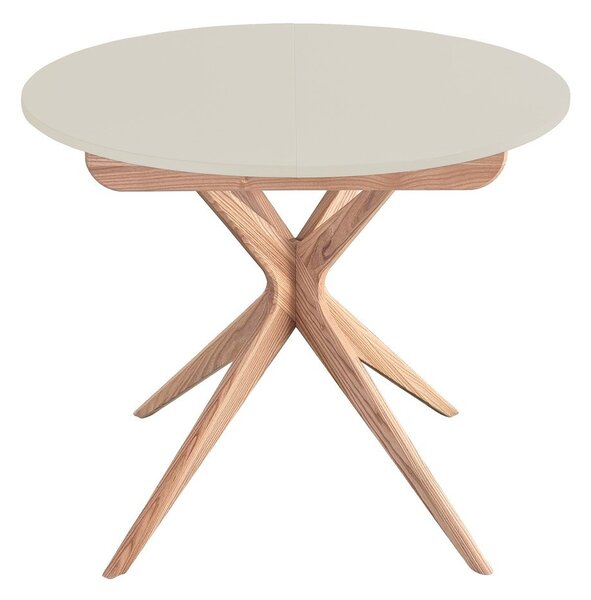 Tavolo da pranzo rotondo allungabile con estensione ø 90 cm Jubi – Ragaba