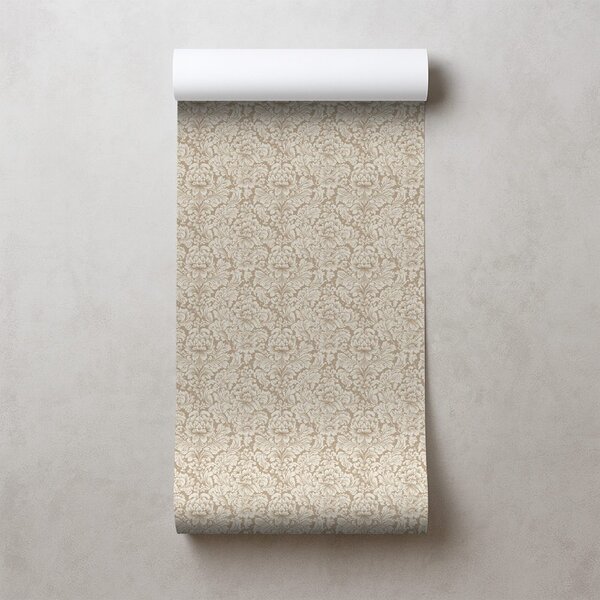 Carta da parati – Motivo ornamentale vintage beige