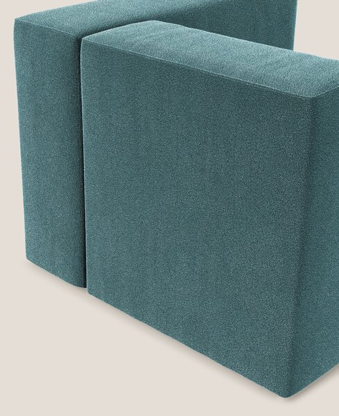 Nettuno modulo angolo/laterale in morbido tessuto bouclè T07 azzurro