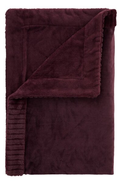Coperta viola scuro in micropile 150x200 cm Velvet and Faux Fur – Catherine Lansfield