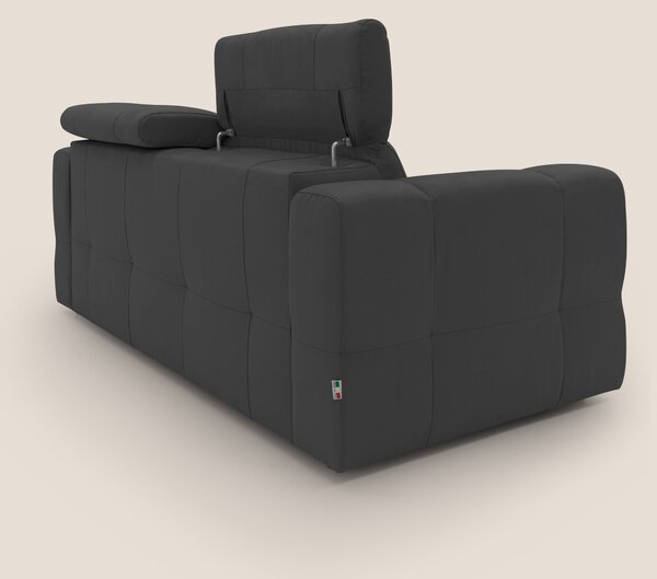Kronos Divano con pouf estraibile poggiapiedi e poggiatesta reclinabil