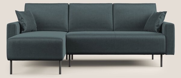 Arthur divano moderno angolare in velluto morbido impermeabile T01 pet