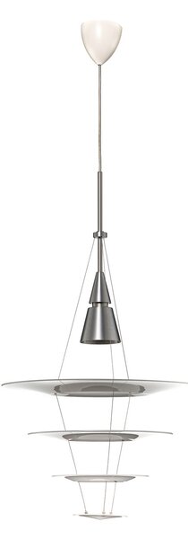 Lampada a sospensione Louis Poulsen, Enigma, dimmerabile, Bianco, Soggiorno, Metallo, Design