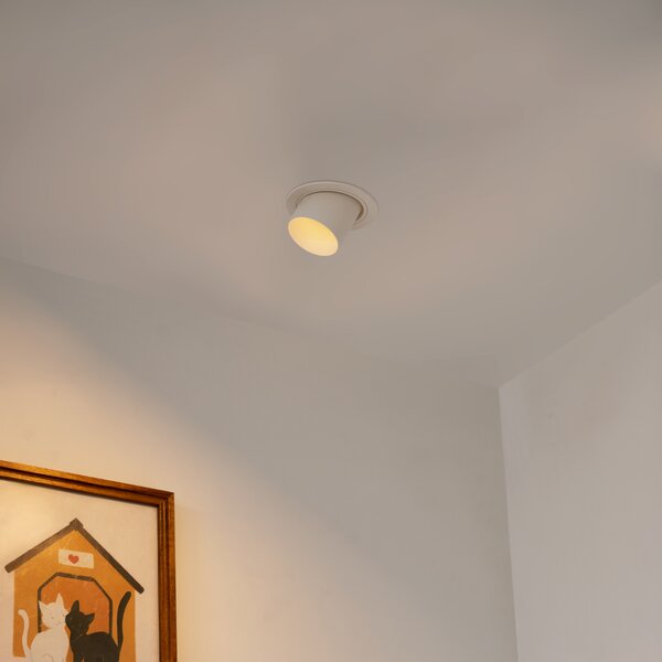 Faretto da incasso moderno beige GU10 50 mm rotondo orientabile - Installa