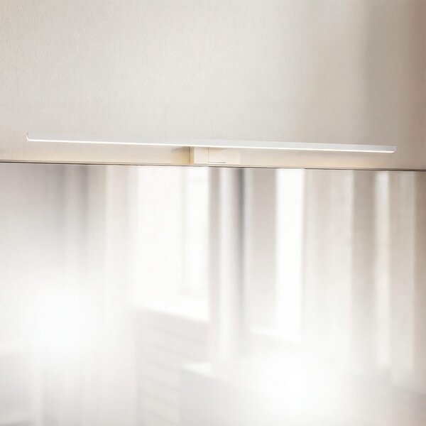 Lampada LED da Specchio 80cm Bianca 15W IP54 Tripla Installazione Colore Bianco Caldo 3.000K