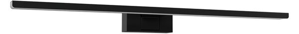Lampada LED da Specchio 60cm Nera 12W IP54 Tripla Installazione Colore Bianco Caldo 3.000K