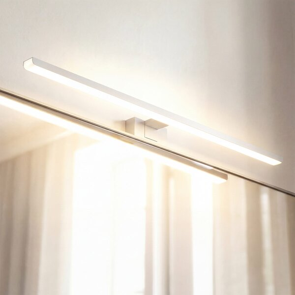 Lampada LED da Specchio 80cm Bianca 15W IP54 Tripla Installazione Colore Bianco Caldo 3.000K