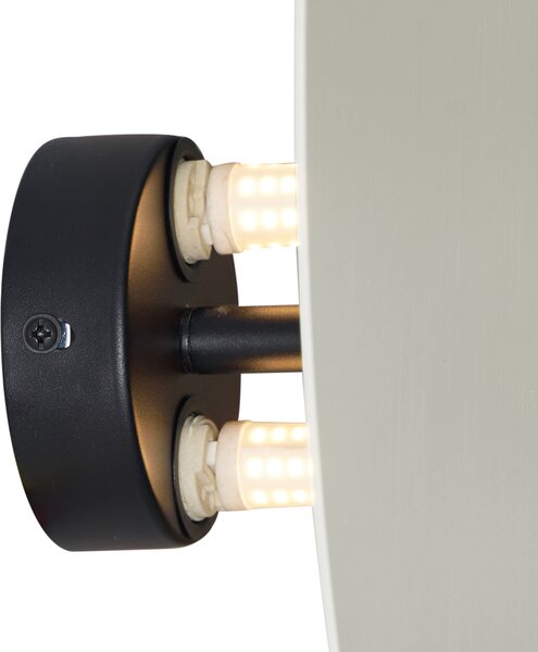 Lampada da parete di design beige organica 32 cm 2 luci - Pulley