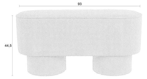 Panchina color mattone con rivestimento in bouclé Marcos – White Label