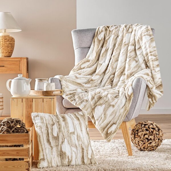 Cuscino decorativo in pelliccia finta 45x45 cm Cheyenne – douceur d'intérieur
