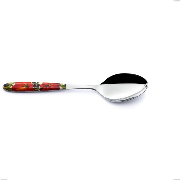 Cucchiaio da servizio Vero Albenga, acciaio 18.0 nickel free, manicatura pbt sublimato acciaio lucido, lunghezza 250 mm