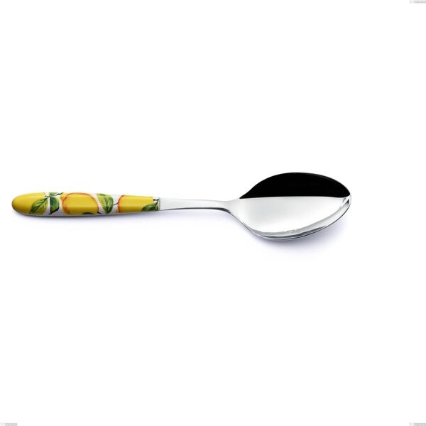 Cucchiaio da servizio Vero Sorrento, acciaio 18.0 nickel free, manicatura pbt sublimato acciaio lucido, lunghezza 250 mm