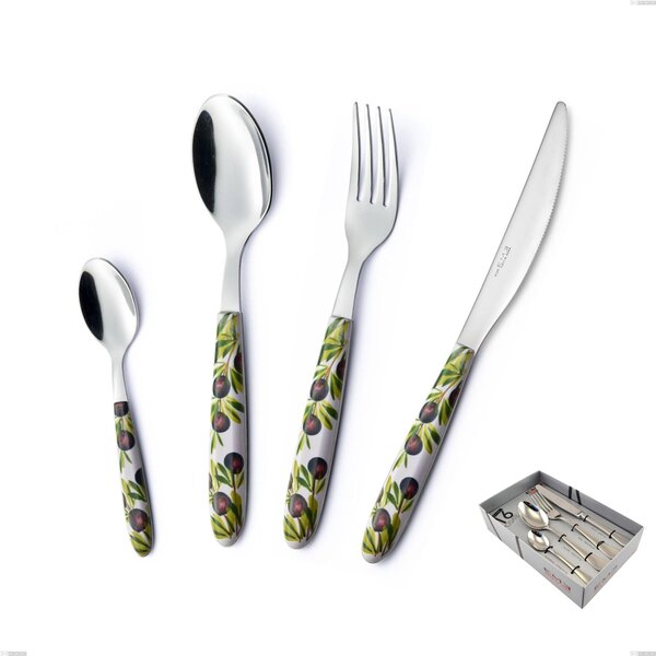 Confezione vetrina 16 pezzi Vero Taggia, acciaio 18.0 nickel free, manicatura pbt sublimato acciaio lucido