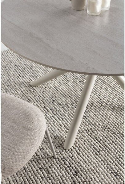 Tavolo da pranzo rotondo con piano in ceramica ø 119,5 cm Talia – Marckeric