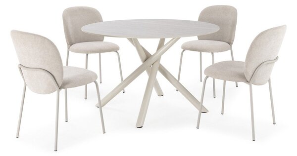 Tavolo da pranzo rotondo con piano in ceramica ø 119,5 cm Talia – Marckeric