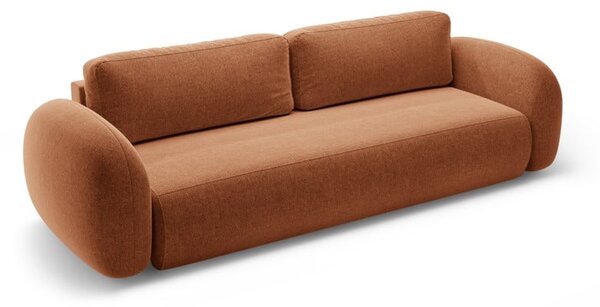Divano color mattone allungabile/con contenitore con rivestimento in ciniglia 262 cm Tonale – Cosmopolitan Design