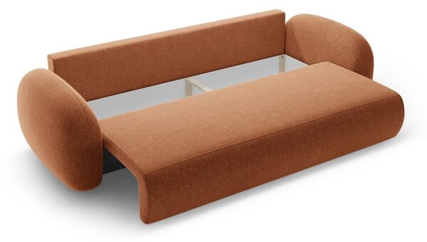 Divano color mattone allungabile/con contenitore con rivestimento in ciniglia 262 cm Tonale – Cosmopolitan Design