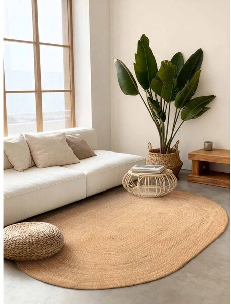 Tappeto di colore naturale in iuta reversibile/tessuto a mano 160x230 cm Braided – Hanse Home