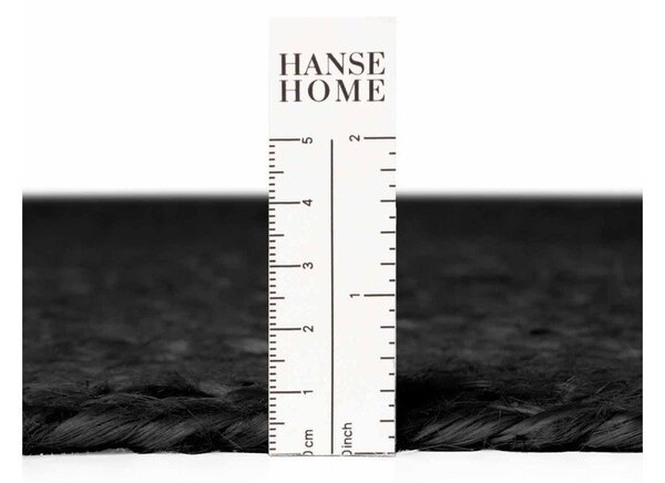 Tappeto nero in iuta reversibile/tessuto a mano 160x230 cm Braided – Hanse Home