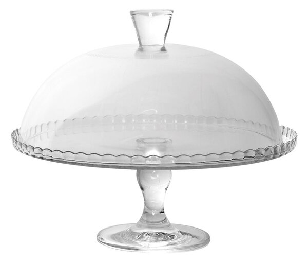 Alzata Patisserie in vetro con cupola cm 32x27 h
