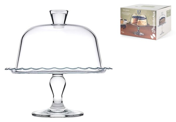 Alzata con cupola Petit Patisserie in vetro trasparente cm 26
