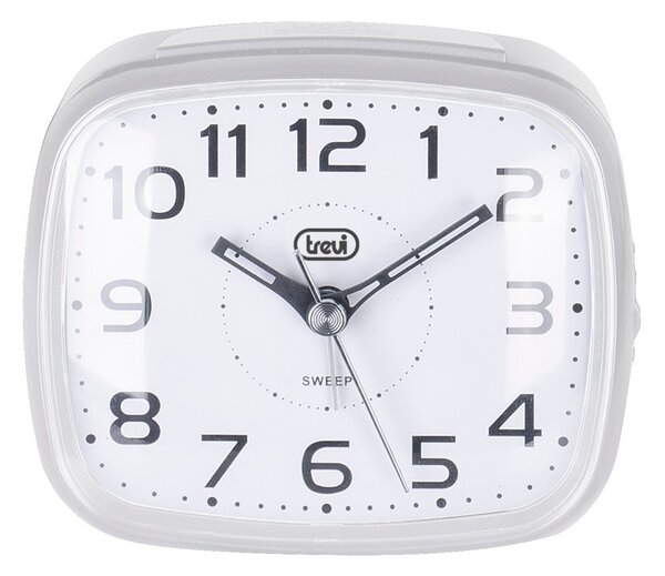 Trevi SL3054 Bianco Orologio Sveglia Lancette Movimento Silenzioso Suoneria Elettronica