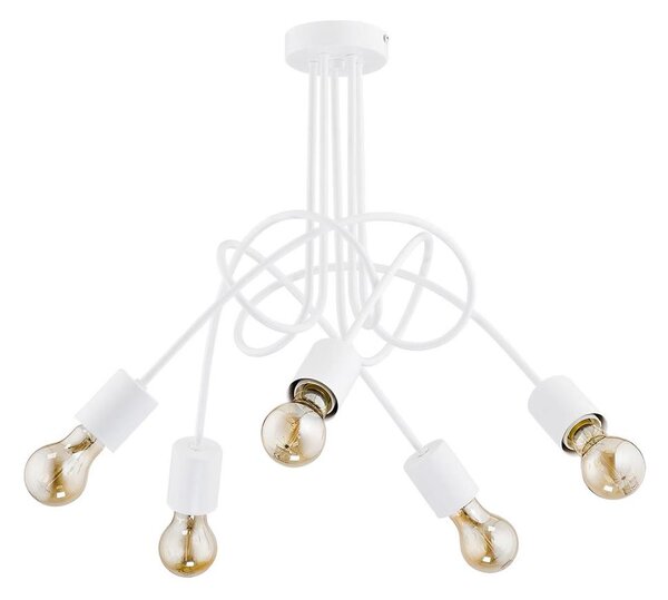 Lampadario a plafone TANGO 5xE27/15W/230V bianco