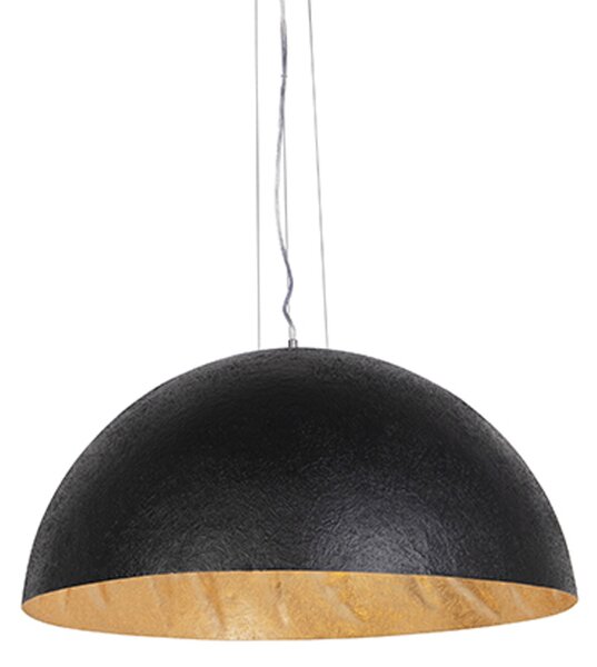 Lampada a sospensione intelligente nera con oro 70 cm con Wi-Fi A60 - Magna