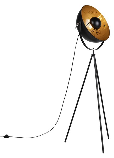 Lampada da terra a treppiede intelligente nera incl. Wifi A60 - Magna 40 Eglip