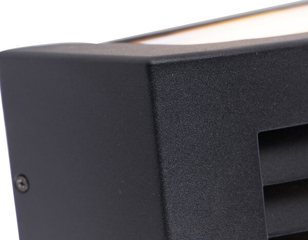 Lampada da parete per esterni intelligente nera IP44 con Wi-Fi A60 - Hurricane
