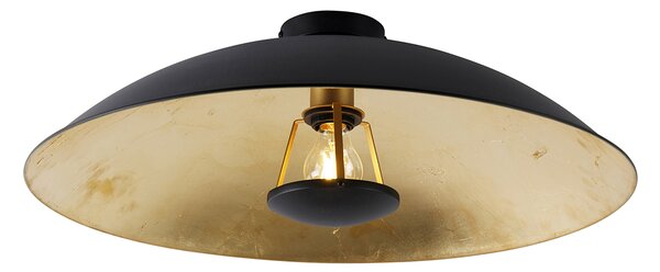 Plafoniera intelligente nera con oro 60 cm incl. Wifi A60 - Emilienne