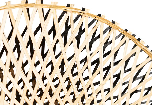Lampada da parete intelligente in bambù 50 cm con spina incl. Wifi A60 - Rina