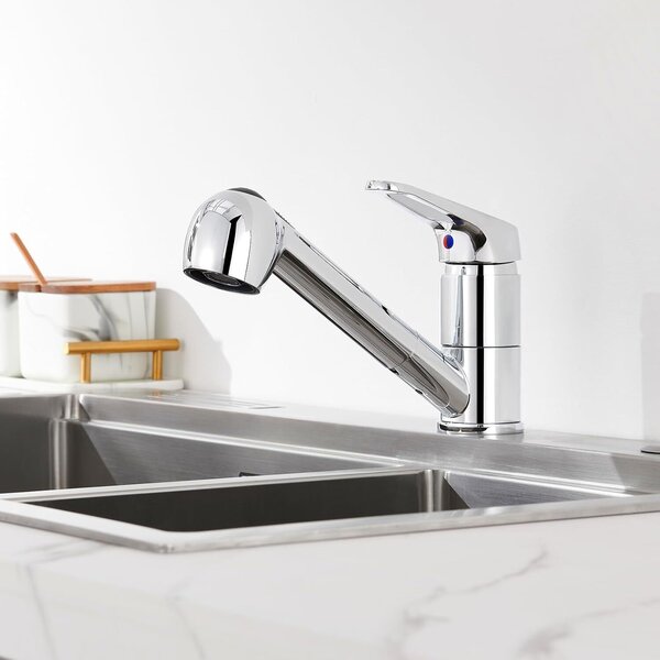 Auralum Rubinetto monocomando per cucina con 2 tipi di getto Doccetta per piatti Rubinetto da cucina estraibile Rubinetto per lavello Rubinetto girevole a 360° Cromo Monocomando