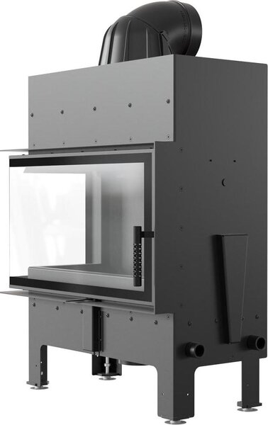 Caminetto ad aria FLOKI M sinistro con Termotec nero e chiusura automatica