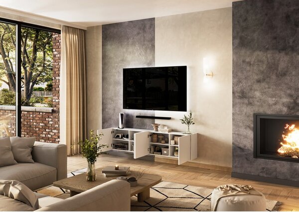 Mobile TV bianco 183x45 cm Piana - Germania