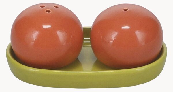 Saliera e pepiera in gres Duo, set di 3