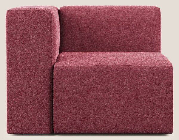 Nettuno modulo angolo/laterale in morbido tessuto bouclè T07 rosso