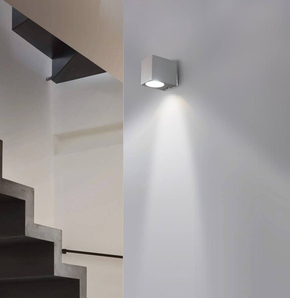 Applique Quadrata Monodirezionale IP65 - GU10 Grigio
