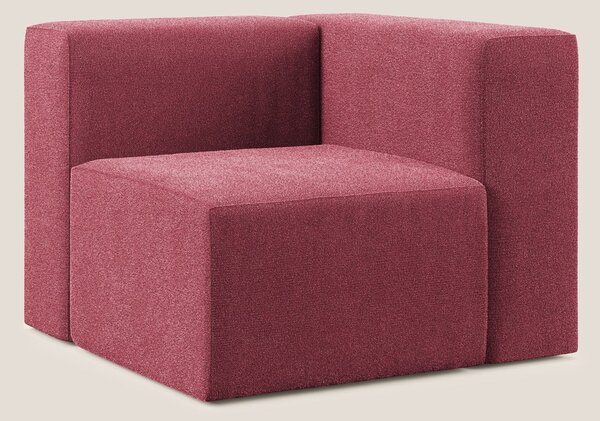 Nettuno modulo angolo/laterale in morbido tessuto bouclè T07 rosso