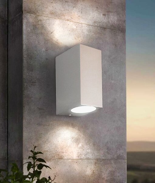 Applique Rettangolare Bidirezionale IP65 - GU10 Grigio