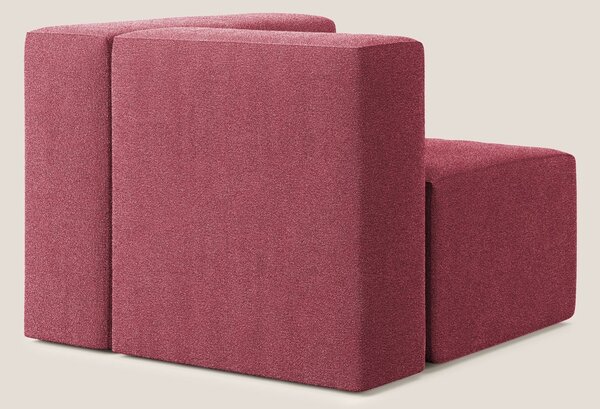 Nettuno modulo angolo/laterale in morbido tessuto bouclè T07 rosso