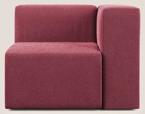 Nettuno modulo angolo/laterale in morbido tessuto bouclè T07 rosso