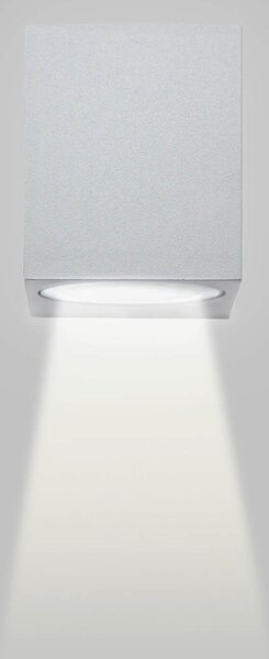 Applique Quadrata Monodirezionale IP65 - GU10 Grigio