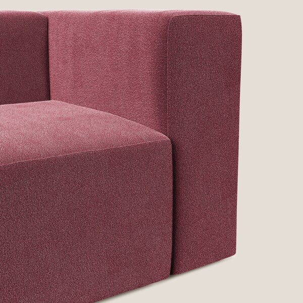 Nettuno modulo angolo/laterale in morbido tessuto bouclè T07 rosso