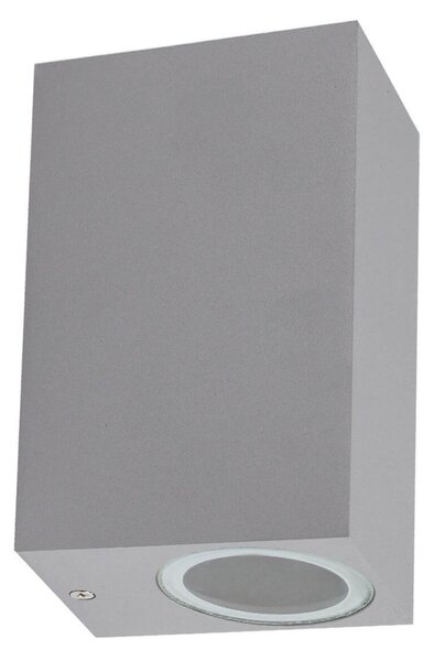 Applique Rettangolare Bidirezionale IP65 - GU10 Grigio