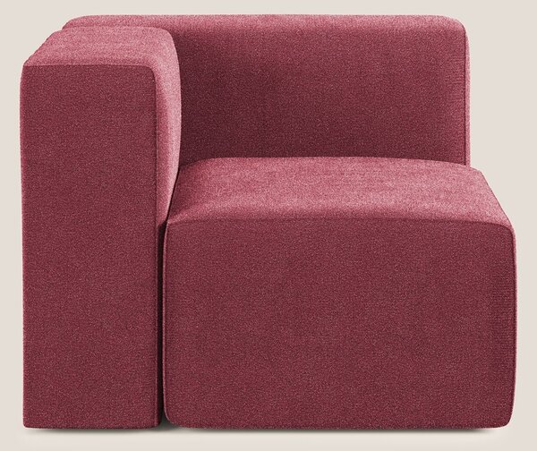 Nettuno modulo angolo/laterale in morbido tessuto bouclè T07 rosso